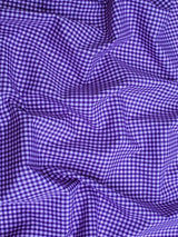 Suave 1/8" Gingham Check Shirting Poplin Polyester Cotton Fabric - Gingham Checkered, 57/58" Width (1 Yard)