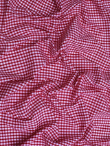 Suave 1/8" Gingham Check Shirting Poplin Polyester Cotton Fabric - Gingham Checkered, 57/58" Width (1 Yard)