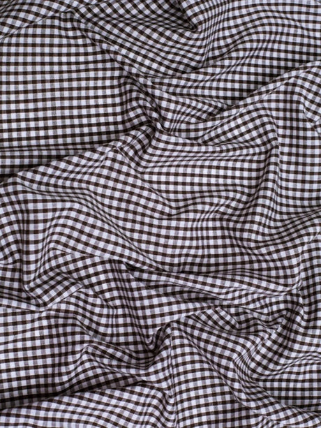 Suave 1/8" Gingham Check Shirting Poplin Polyester Cotton Fabric - Gingham Checkered, 57/58" Width (1 Yard)
