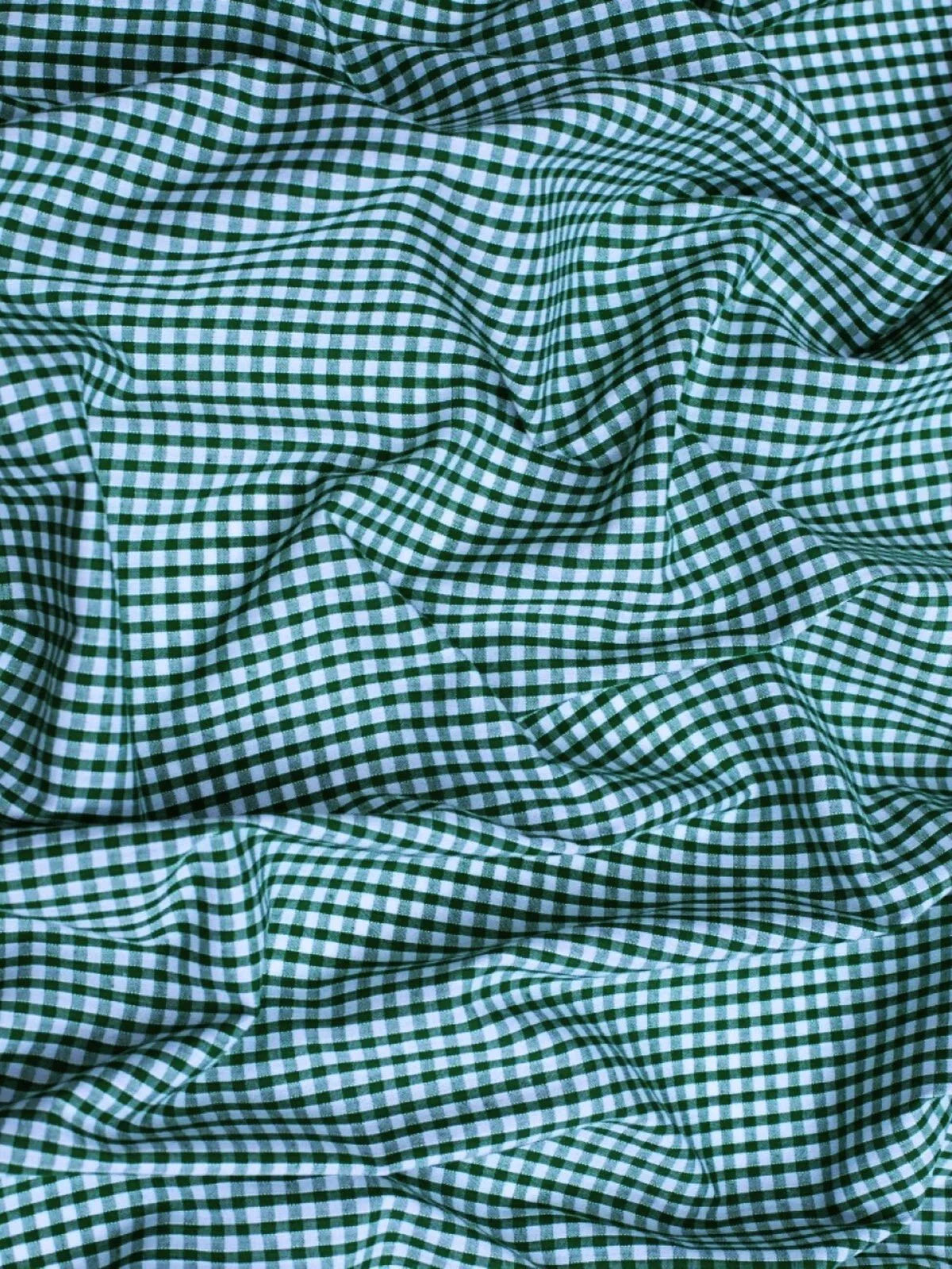 Suave 1/8" Gingham Check Shirting Poplin Polyester Cotton Fabric - Gingham Checkered, 57/58" Width (1 Yard)
