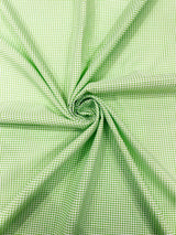 Gingham 1/8 Squares Polyester Poplin Fabric - Checkered Gingham, 60" Width (1 Yard)