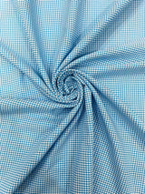 Gingham 1/8 Squares Polyester Poplin Fabric - Checkered Gingham, 60" Width (1 Yard)