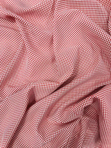 Gingham 1/8 Squares Polyester Poplin Fabric - Checkered Gingham, 60" Width (1 Yard)
