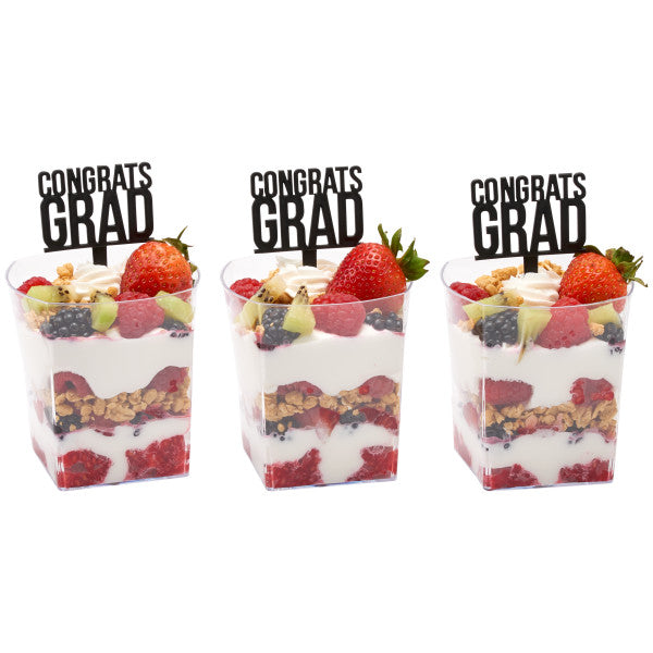 Graduation Icon Congrats Grad Cupcake Cake Pics - set of 144
