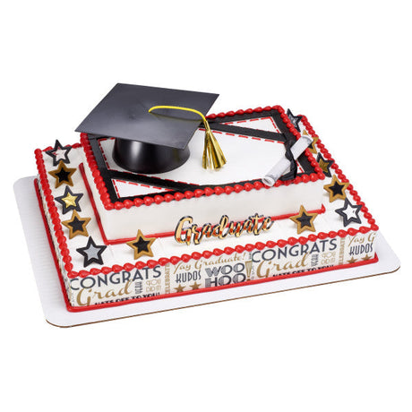 Graduation Mega Hat Set Cake Kit with Diploma - 3 piece set
