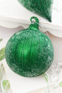 4" - 6.5" Frosted Green Glass Ornament