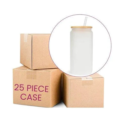 16 oz Glass Can Single Wall - Frosted