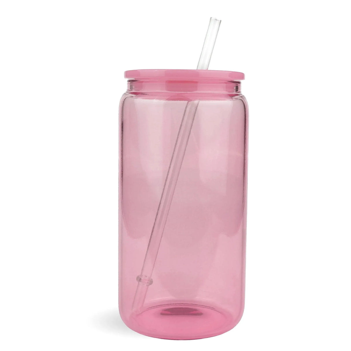 16 oz Glass Can Single Wall - Light Pink
