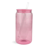 16 oz Glass Can Single Wall - Light Pink