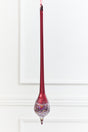 15.5" Burgundy Glass Drop Ornament