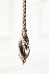 8 Inch Slate Gray Drop Glass Ornament Decorative Christmas Hanging Ornament