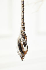8" Slate Gray Drop Glass Ornament