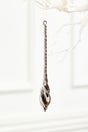 8" Slate Gray Drop Glass Ornament