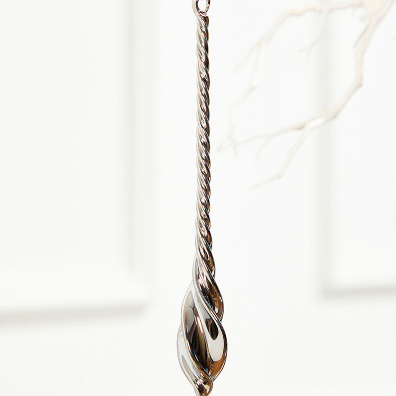 8 Inch Slate Gray Drop Glass Ornament Decorative Christmas Hanging Ornament