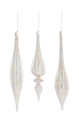 Glass Drop Ornament 9 Inch Champagne Elegant Christmas Decor