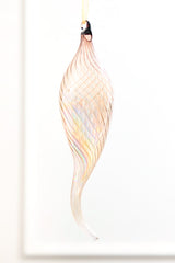 9" Pink Iridescent Glass Finial Ornament