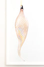 9" Pink Iridescent Glass Finial Ornament