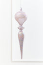 12" - 13" Iridescent Glitter Finial Glass Ornament