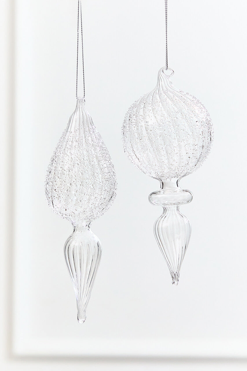 7.5" - 8" Finial Glass Ornament