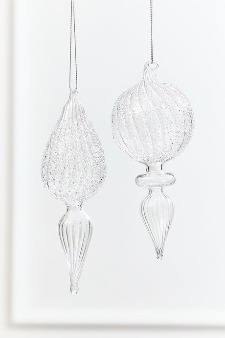 7.5" - 8" Finial Glass Ornament