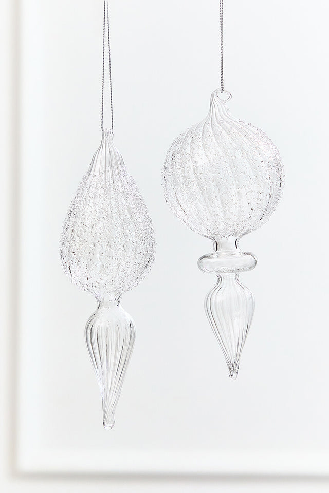 7.5" - 8" Finial Glass Ornament