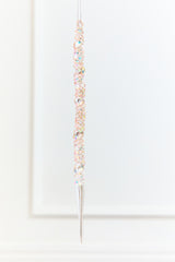 11.5" Iridescent Glass Icicle Ornament