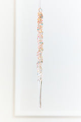 9.75" Iridescent Glass Icicle Ornament