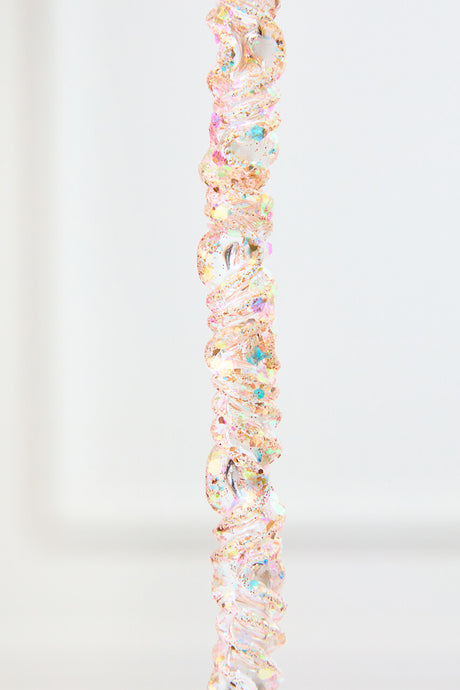 11.5" Iridescent Glass Icicle Ornament