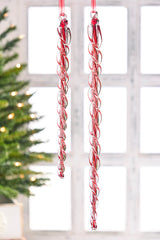 12.5" Glass Icicle Ornament