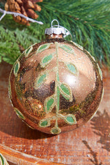 4" Glass Woodland Scene Ornament Christmas Decor