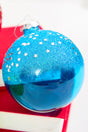 4" Glitter Ornament with Stars