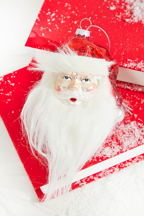 6" Glass Santa Clause Ornament