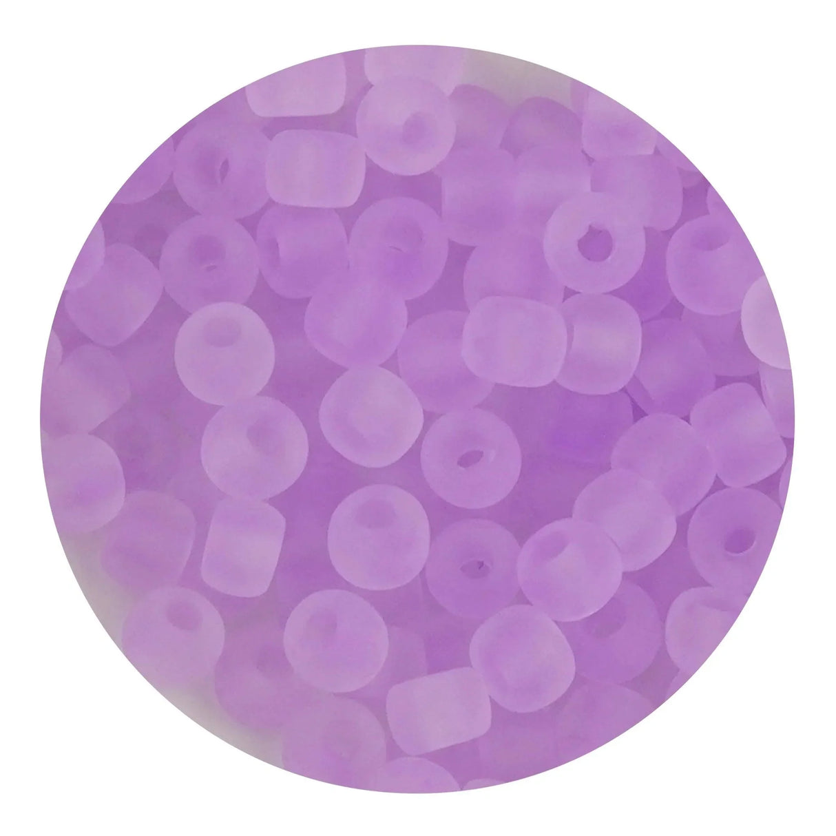 Glass Seed String Beads - Frosted Lavender (500 Beads - 2mm)