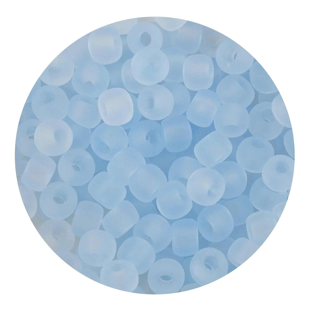 Glass Seed String Beads - Frosted Light Blue (500 Beads - 2mm)