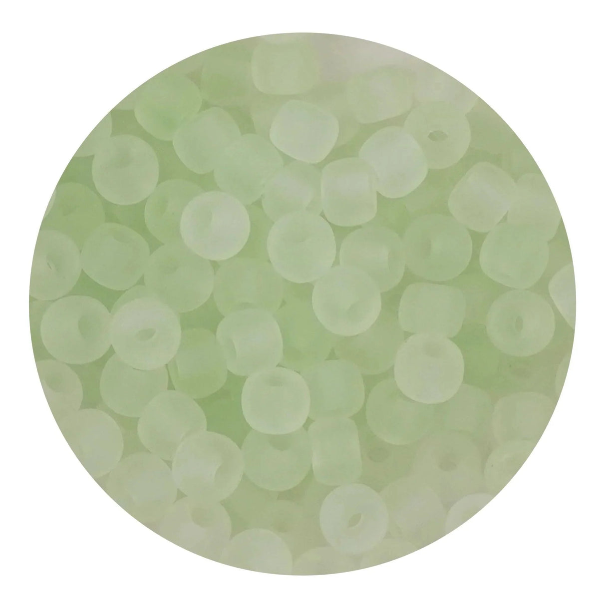Glass Seed String Beads - Frosted Light Green (500 Beads - 2mm)