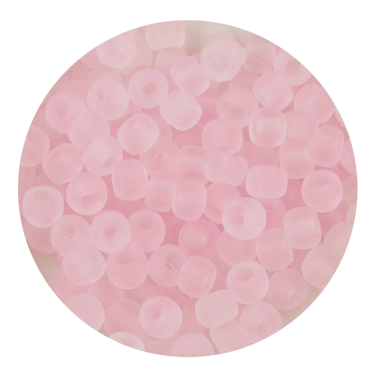 Glass Seed String Beads - Frosted Light Pink (500 Beads - 2mm)