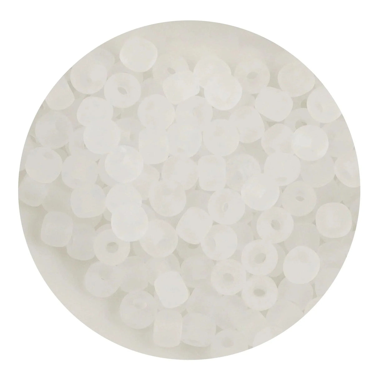 Glass Seed String Beads - Frosted White (500 Beads - 2mm)