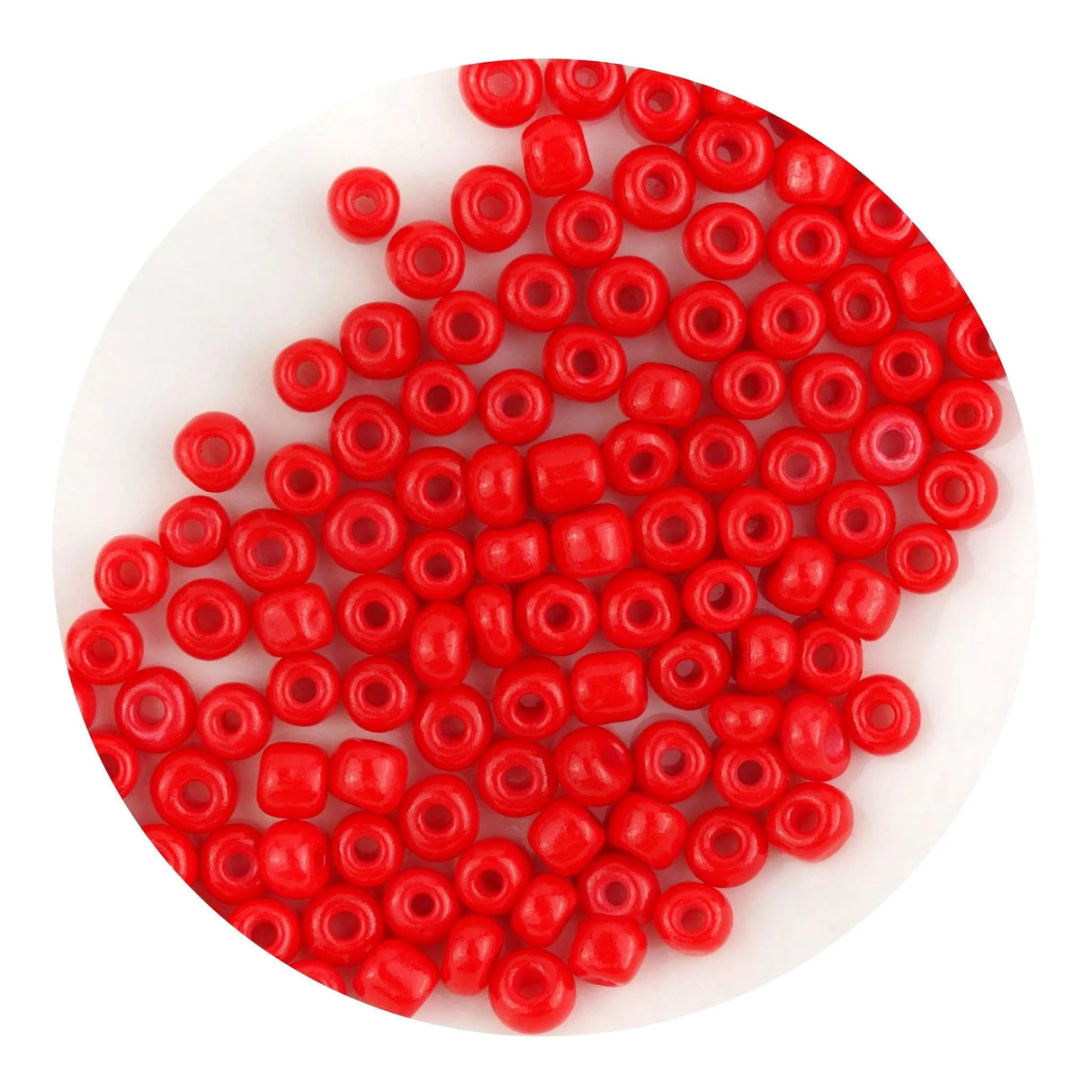 Glass Seed String Beads - Red (500 Beads - 2mm)