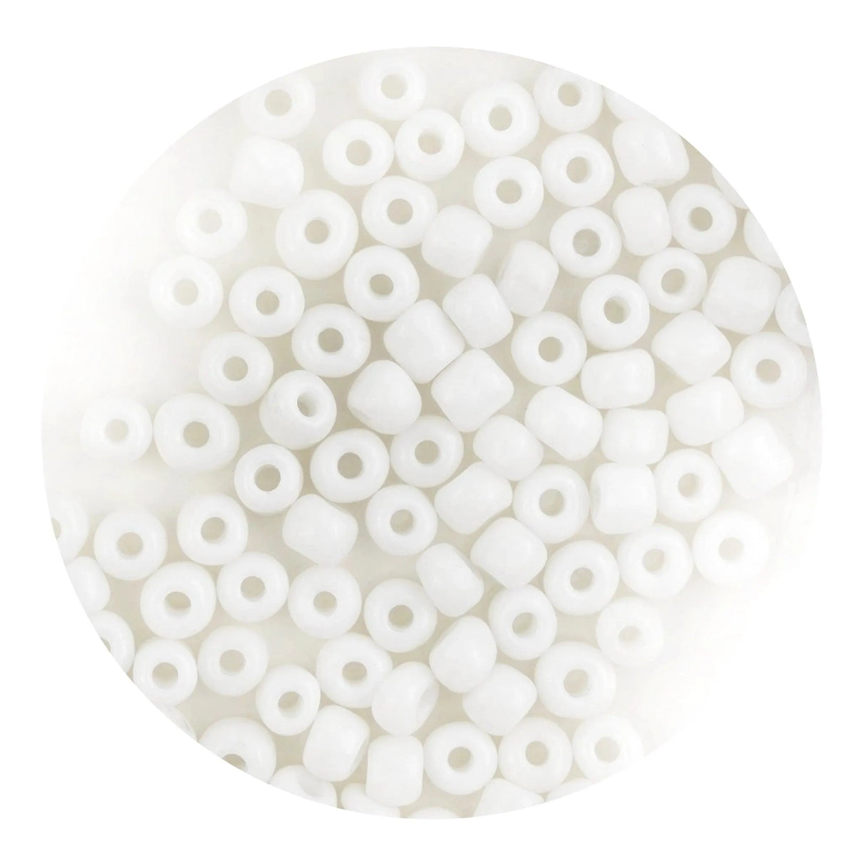 Glass Seed String Beads - White (500 Beads - 2mm)