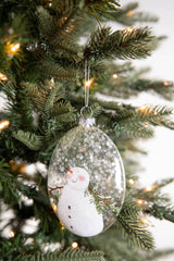 5” Snowman Family Glass Ornament
