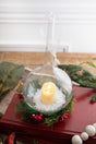 9” Clear White Candle Lamp Ornament