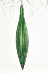9 Inch Green Glass Ornament