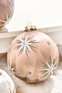 5" Frosted Starburst Glass Ornament