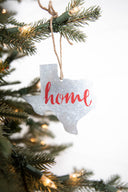 4 Inch Galvanized Metal Texas Christmas Ornament Rustic Decorative Hanging Ornament