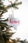 4 Inch Galvanized Metal Texas Christmas Ornament Rustic Decorative Hanging Ornament