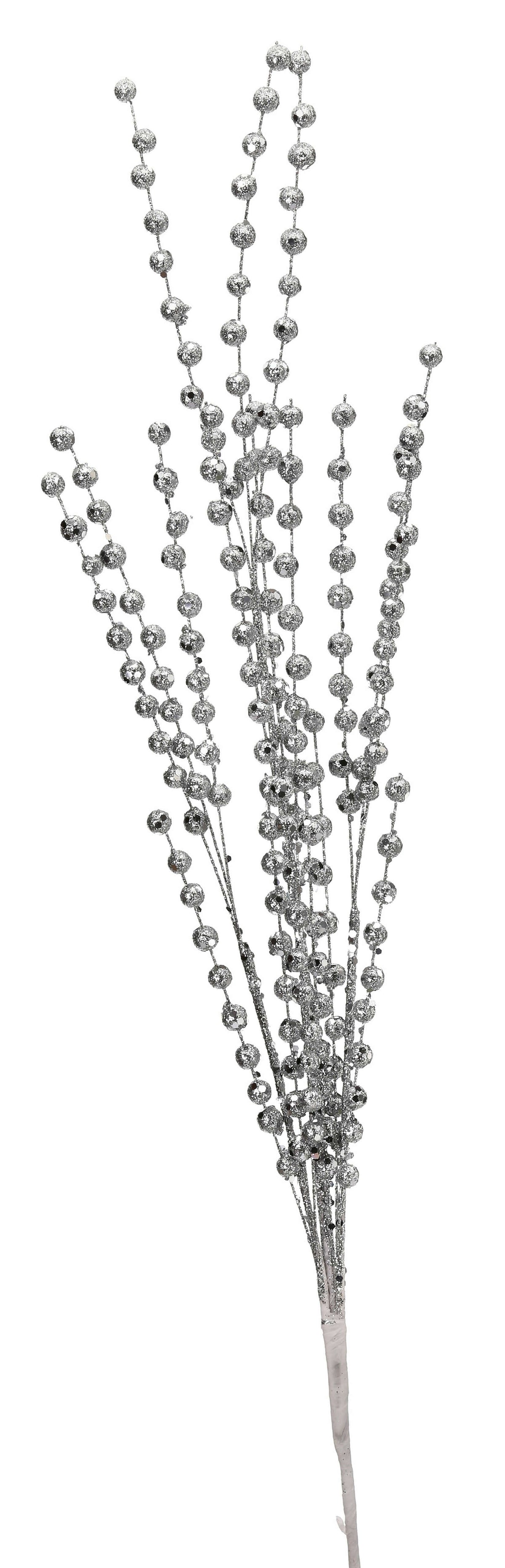 33” Silver Glitter Ball Spray