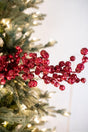 22" Burgundy Glitter Crabapple Spray
