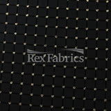 Glitter Diamond Mesh Nylon Spandex Fabric - Gold Black, Silver Black, Glitter Finish, 58-60" Width (1 Yard)