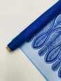 Glitter Feather Design Polyester Fabric - Glitter Feather Pattern, 52-54" Width (1 Yard)