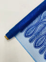 Glitter Feather Design Polyester Fabric - Glitter Feather Pattern, 52-54" Width (1 Yard)